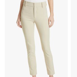 New Vince High Rise Waist Clay Slim Pant Work Trouser Pants Cigarette Khaki Tan